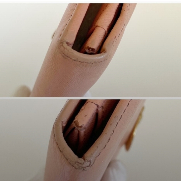 Salvatore Ferragamo Continental Pink Wallet with Gold Accents - Picture 8 of 10